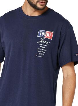 Camiseta Tommy Jeans Relaxed Marino para Hombre