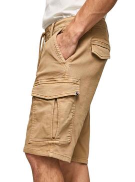 Bermuda Pepe Jeans Jared Camel para Hombre