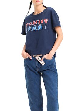 Camiseta Tommy Jeans Retro Marino