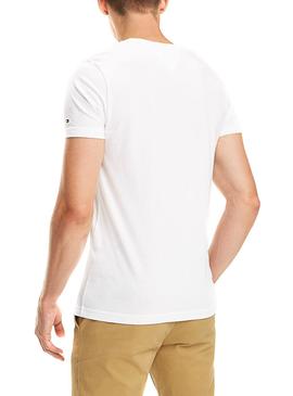 Camiseta Tommy Hilfiger Stripe Blanco Hombre