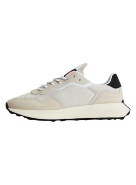 Zapatillas Tommy Jeans Runner Outsole Beige Hombre