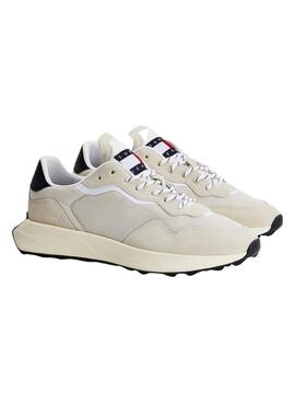 Zapatillas Tommy Jeans Runner Outsole Beige Hombre