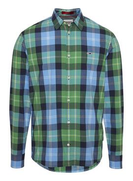 Camisa Tommy Jeans Essential Verde para Hombre