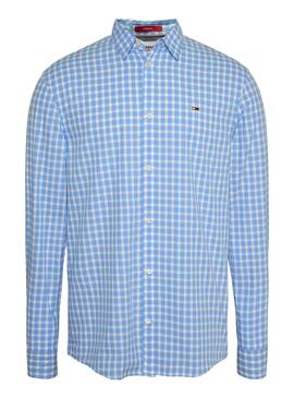 Camisa Tommy Jeans Essential Azul para Hombre