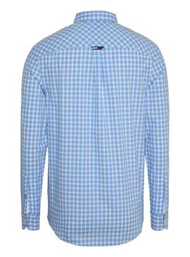 Camisa Tommy Jeans Essential Azul para Hombre