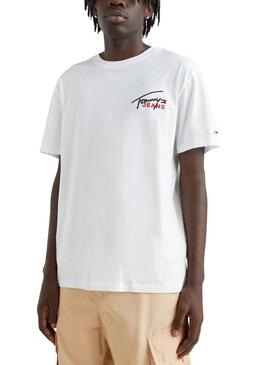 Camiseta Tommy Jeans Signature Blanco para Hombre