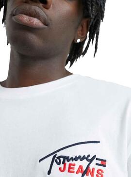 Camiseta Tommy Jeans Signature Blanco para Hombre