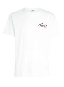 Camiseta Tommy Jeans Signature Blanco para Hombre