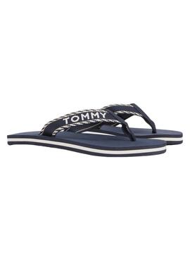 Chanclas Tommy Hilfiger Webbing Marino Mujer