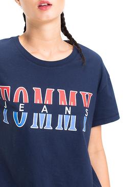 Camiseta Tommy Jeans Retro Marino
