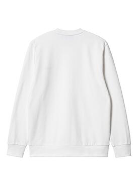 Sudadera Carhartt Script Embroidery Blanco Hombre