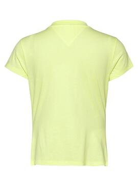 Camiseta Tommy Jeans Baby Amarillo para Mujer