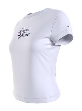 Camiseta Tommy Jeans Baby Blanco para Mujer