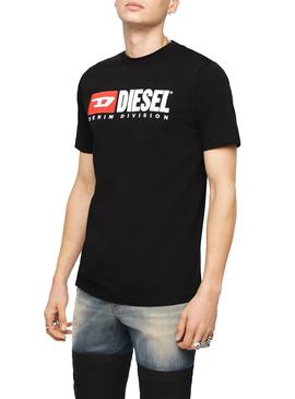 Camiseta Diesel T-JUST Division Negro Hombre