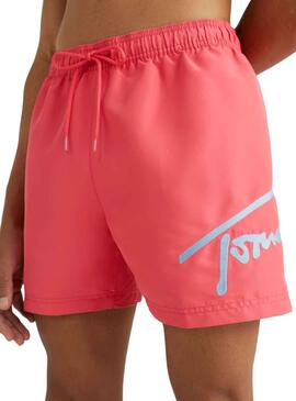 Bañador Tommy Jeans Sport Rosa para Hombre