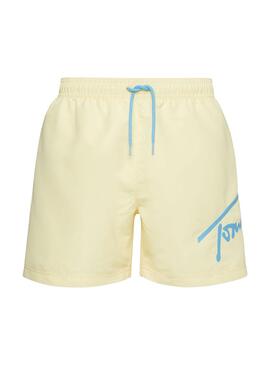 Bañador Tommy Jeans Sport Amarillo 