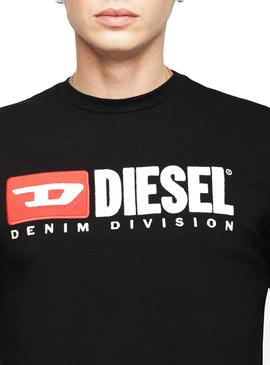 Camiseta Diesel T-JUST Division Negro Hombre