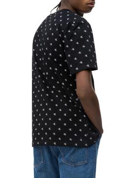 Camiseta Calvin Klein Jeans Monogram Negro Hombre