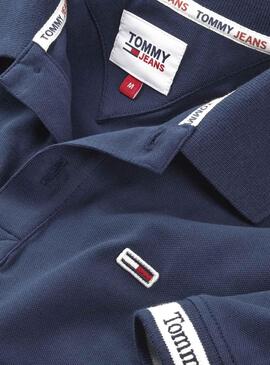 Polo Tommy Jeans Essential Marino para Hombre