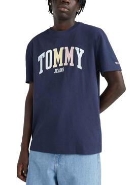 Camiseta Tommy Jeans College Pop Marino Hombre