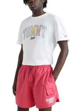 Camiseta Tommy Jeans College Pop Blanco Hombre