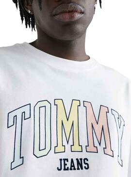 Camiseta Tommy Jeans College Pop Blanco Hombre
