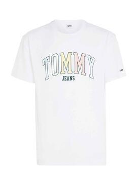 Camiseta Tommy Jeans College Pop Blanco Hombre