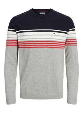 Jersey Jack&Jones Emil blanco fino para hombre