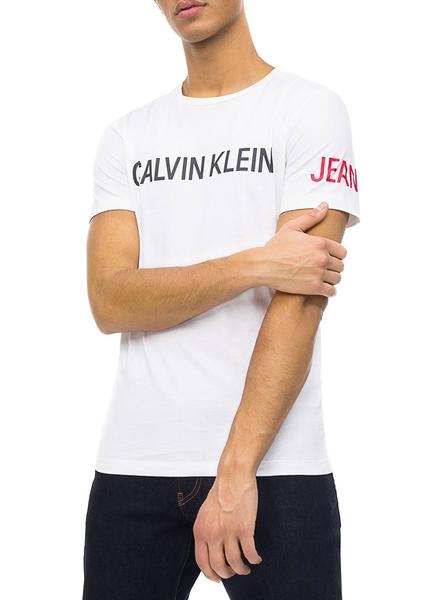 Camiseta Calvin Klein Institucional Blanco Hombre