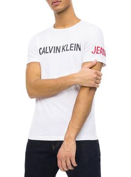 Camiseta Calvin Klein Institucional Blanco Hombre