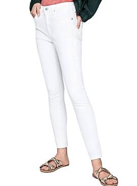 Pantalon Vaquero Pepe Jeans Regent Blanco Mujer