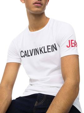 Camiseta Calvin Klein Institucional Blanco Hombre