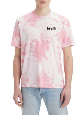 Camiseta Levis Poster Rosa para Hombre