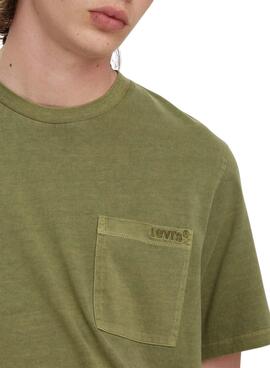 Camiseta Levis Pocket Verde para Hombre