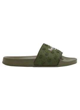 Chanclas Pepe Jeans Slider Plain Verde para Mujer