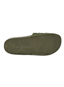 Chanclas Pepe Jeans Slider Plain Verde para Mujer