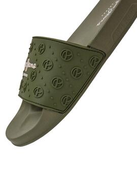 Chanclas Pepe Jeans Slider Plain Verde para Mujer