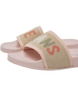 Chanclas Pepe Jeans Slider Knit Rosa para Mujer