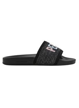 Chanclas Pepe Jeans Slider Knit Negro para Mujer