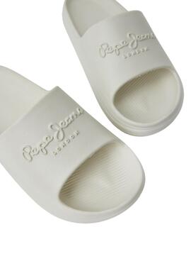 Chanclas Pepe Jeans Beach Slide Blanco para Mujer