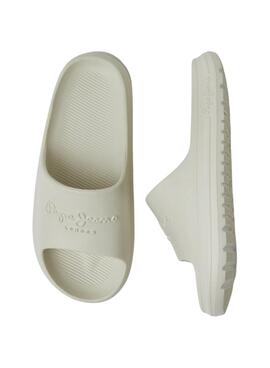 Chanclas Pepe Jeans Beach Slide Blanco para Mujer