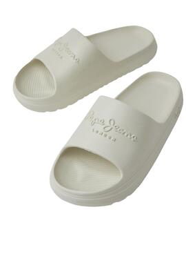 Chanclas Pepe Jeans Beach Slide Blanco para Mujer