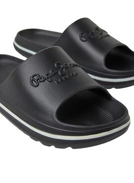 Chanclas Pepe Jeans Beach Slide Negro para Mujer