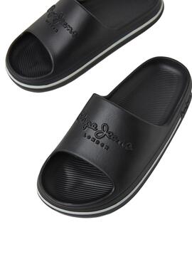 Chanclas Pepe Jeans Beach Slide Negro para Mujer