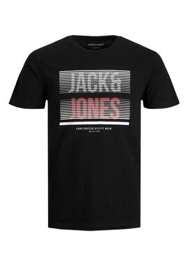 Camiseta Jack And Jones Brix Negro para Hombre