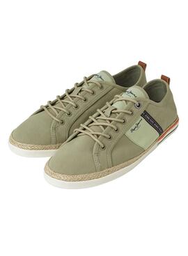 Zapatillas Pepe Jeans Maoui Tape Verde para Hombre