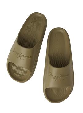 Chanclas Pepe Jeans Beach Slide Verde para Hombre