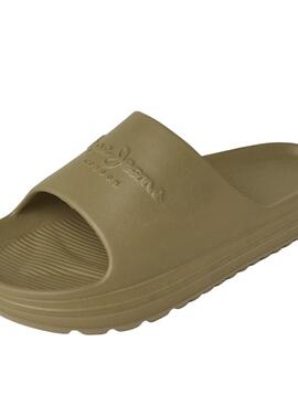 Chanclas Pepe Jeans Beach Slide Verde para Hombre