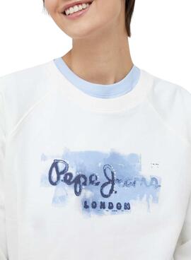 Sudadera Pepe Jeans Goldie Blanco para Mujer