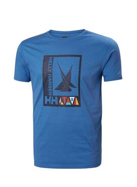 Camiseta Helly Hansen Shoreline Azul para Hombre